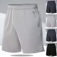 thumbnail image 1 of Mens Shorts Plus Size Elastic Waist Lightweight Quick Dry Casual Shorts with Zipper Pockets Beach Black Athletic Gym Basketball Shorts, 1 of 4