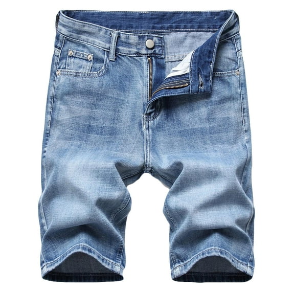 Mens Shorts Casual Denim Stretch Relaxed Fit Washed Distressed Ripped Jean Shorts Summer Outdoor Work Shorts for Men
