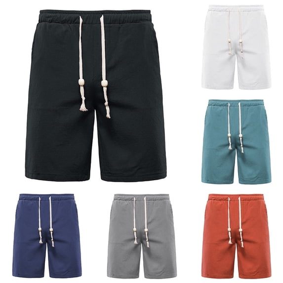 Mens Shorts Slim Fit Solid Color Quick-Dry Beach Swimming Shorts with Pockets Upf 50+ Sun Protection Fishing Shorts for Men