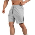 thumbnail image 1 of Mens Shorts Sports Shorts Summer Outdoor Breathable Shorts Fitness Sports Shorts Gray M, 1 of 5