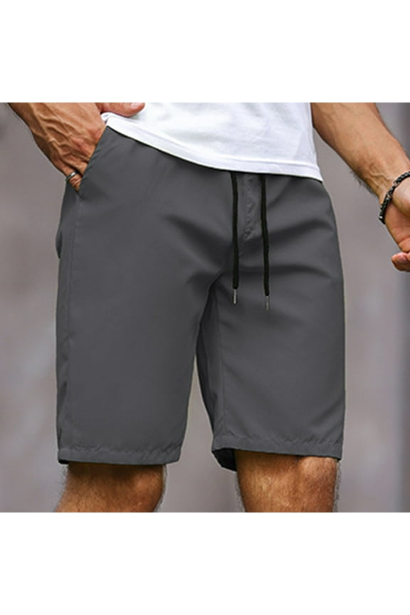 Mens Shorts Stretch Waistband Men Shorts Clearance Sale, Summer Shorts for Men Mens Yoga Shorts Mens Stylish Shorts Shorts Men Stretch, Gray, S
