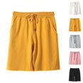 thumbnail image 1 of Mens Shorts Summer Casual Elastic Waist Soft Lightweight Breathable Beach Shorts with Pockets, 1 of 4