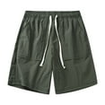 thumbnail image 1 of Mens Shorts Summer Casual Quarter Beach Nylon Walkshorts Cargo Bermuda Breathable Wear Resistant Short Pants Sizes L, 1 of 7