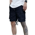 thumbnail image 1 of ZKCCNUK Mens Shorts Summer Casual Solid Color Pockets Drawstring Elastic Waist and Comfortable Shorts Cargo Pant S-3XL, 1 of 9