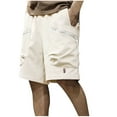 thumbnail image 1 of ZKCCNUK Mens Shorts Summer Solid Color Casual Drawstring Pocket Fashionable Straight Through Shorts XL-3XL, 1 of 9