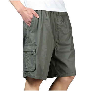 ZKCCNUK Mens Shorts Summer Solid Color Casual Shorts Multi-Pocket Cargo Shorts XL-6XL