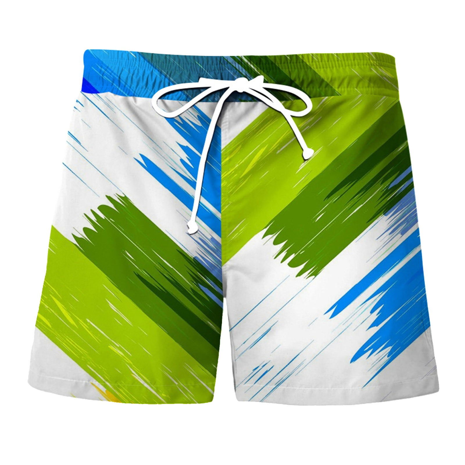 Mens Shorts Sweatpants Summer Gradient Tie Dye Sports Casual Beach