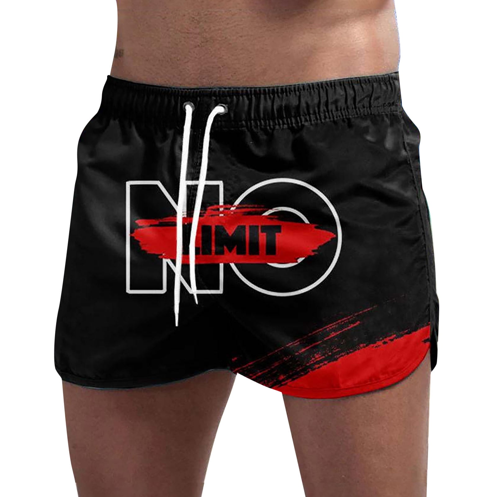 Mens Shorts Swim Trunks with Compression Liner Quick Dry Surfing Summer ...