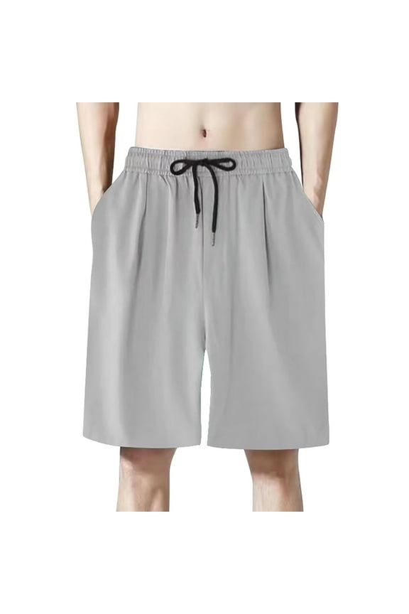 Mens Shorts With Deep Pockets Loose Fit Running Workout Training Basketball Short Pants for Men Grey XXXL