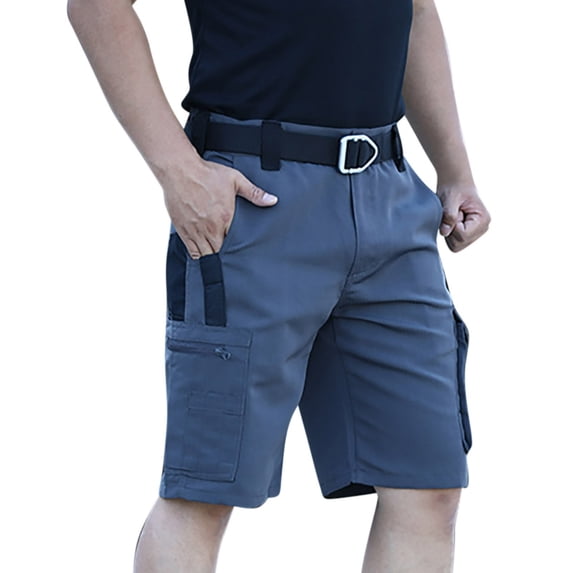 ZKCCNUK Mens Shorts Work Pants Shorts Multi Pocket Outdoor Work Pants Half Pants Five Quarter Pants Waterproof Shorts S-3XL