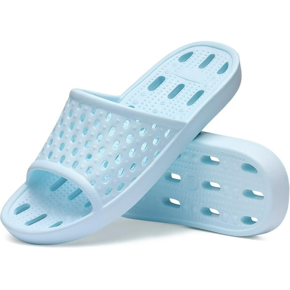 Mens Shower Shoes With Holes Dry Quickly Bath Slippers Womens Non Slip Indoor Home Bedroom Pool Spa Guest College ,Dorm Beach, Bathroom & Gym