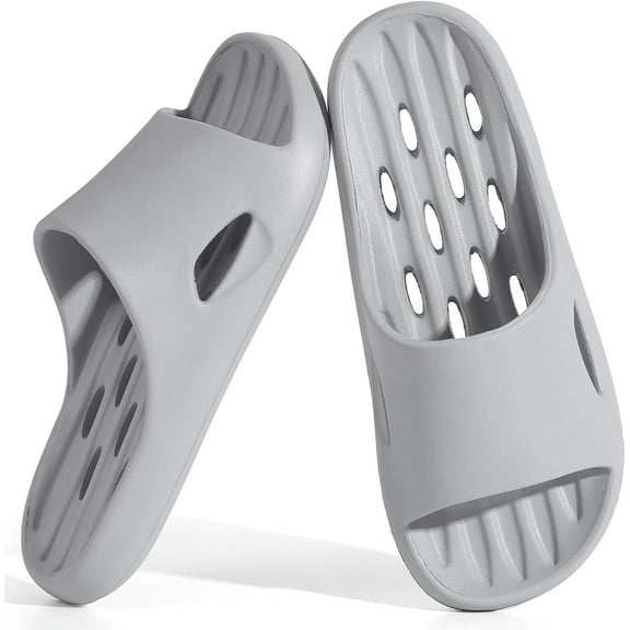 Mens Shower Shoes With Holes Dry Quickly Bath Slippers Womens Non Slip Indoor Home Bedroom Pool Spa Guest College Dorm