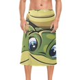 thumbnail image 1 of Mens Shower Wrap Adjustable Bath Wrap Towel 60”x28” Body Towels for Gym Shower Sauna Spa Turtle with Big Eye, 1 of 7