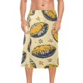 thumbnail image 1 of Mens Shower Wrap Adjustable Bath Wrap Towel Body Towels for Gym Shower Sauna Spa Yellow Rugby and Star 60x28, 1 of 7