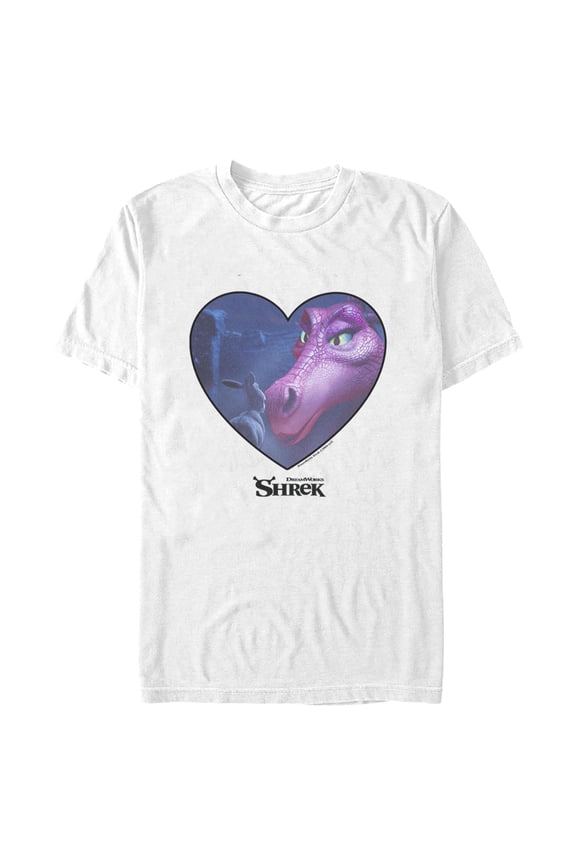 Mens Shrek Dragon and Donkey Love Photo T Shirt