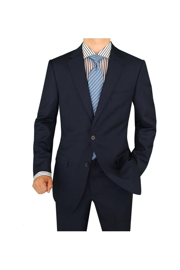 Mens Side Vent 2 Piece Navy Classic Fit Suit Salvatore Exte