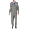 thumbnail image 1 of Mens Side Vent 2 Piece Striped Gray Classic Fit Suit, 1 of 5