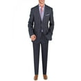 thumbnail image 1 of Mens Side Vent 2-piece Blue Windowpane Linen Modern Fit, 1 of 6