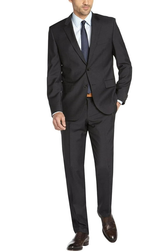 Mens Side Vent 2-piece Charcoal Modern Fit Suit DTI DARYA