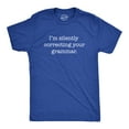 thumbnail image 1 of Mens Silently Correcting Your Grammar Funny T Shirt Nerdy Sarcastic Tee Graphic Graphic Tees, 1 of 8