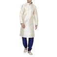 thumbnail image 1 of Mens Silk Blend Indian Wear Basic Solid Kurta Churidaar Mens Silk Sherwani, 1 of 5