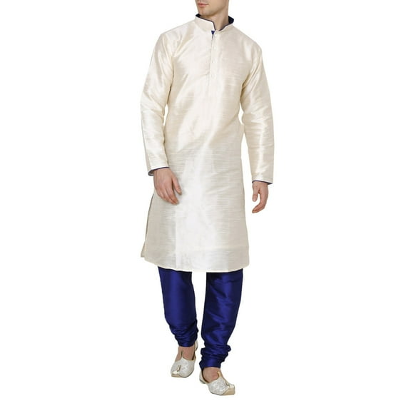 Mens Silk Blend Indian Wear Basic Solid Kurta Churidaar Mens Silk Sherwani