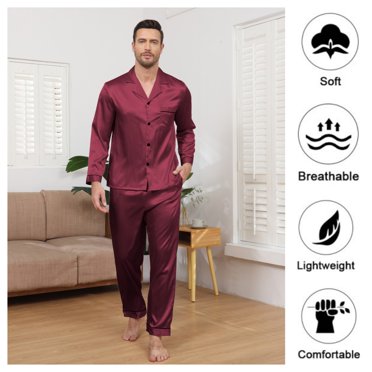 Plus Size Buttoned Masculine Pocket Pajamas Set