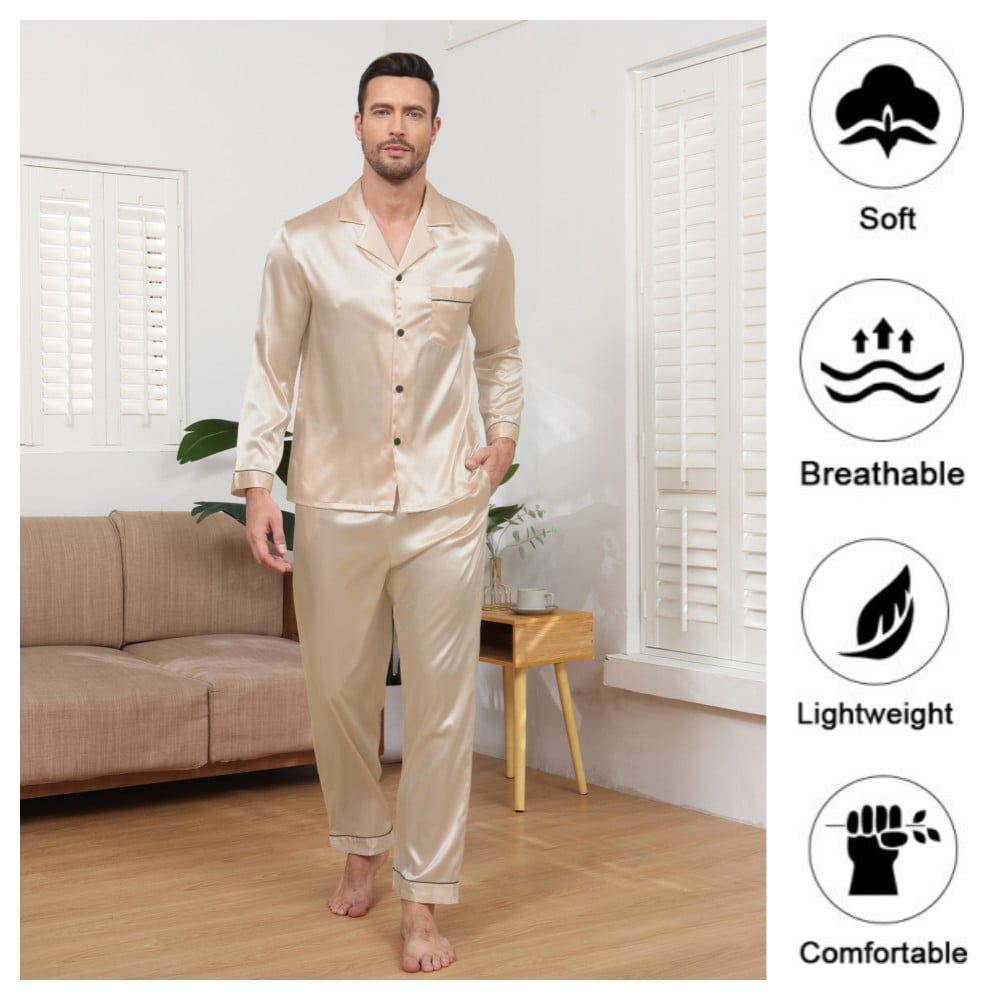 SWOMOG Couples Pajama Sets – Soft Plaid Sleepwear With Pockets