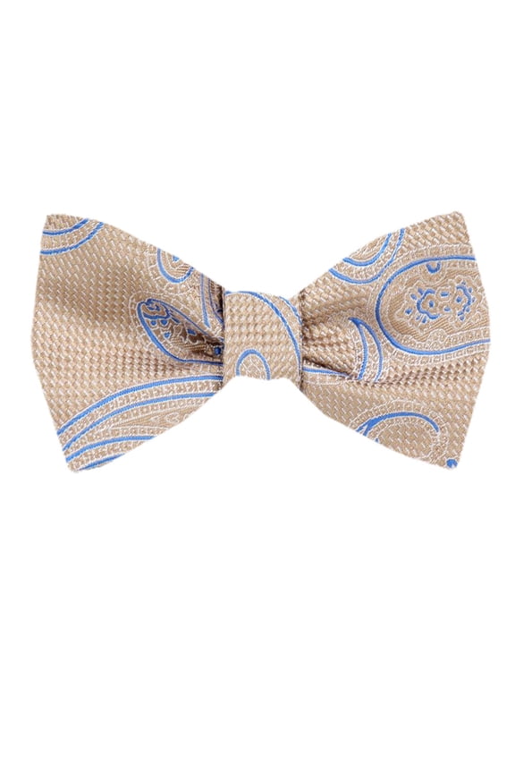 Mens Silk Pattern Dot Paisley Designer Self Tie Bow Tie