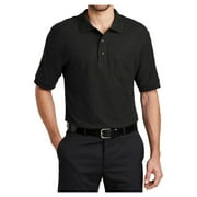 MAFOOSE Mens Silk Touch Polyester/Cotton Polo with Pocket Black X-Small