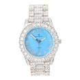 thumbnail image 1 of Mens Silver Big Rocks with Roman Numerals Fully Iced Out Colorful Dial Watch - ST10327 RN, 1 of 1