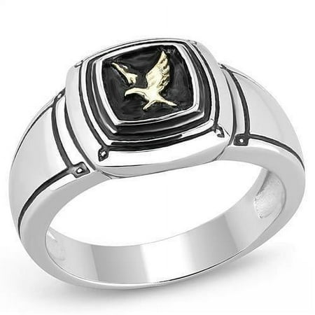 Mens Silver Black Gold Eagle Rings Stainless Steel Anillo Aguila Compromiso Regalo Para Hombre Acero Inoxidable