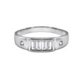 thumbnail image 1 of Mens Silver CZ Baguette Wedding Band | Appx 2.5 Grams, 1 of 3