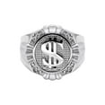 thumbnail image 1 of Mens Silver Dollar Sign Signet Ring | Appx 9.3 Grams, 1 of 3