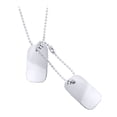 thumbnail image 1 of Mens Silver Jewelco London Military Double Dog Tag Pendant Necklace 20 inch, 1 of 3