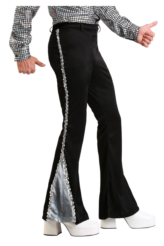 Mens Silver Sequin Disco Pants