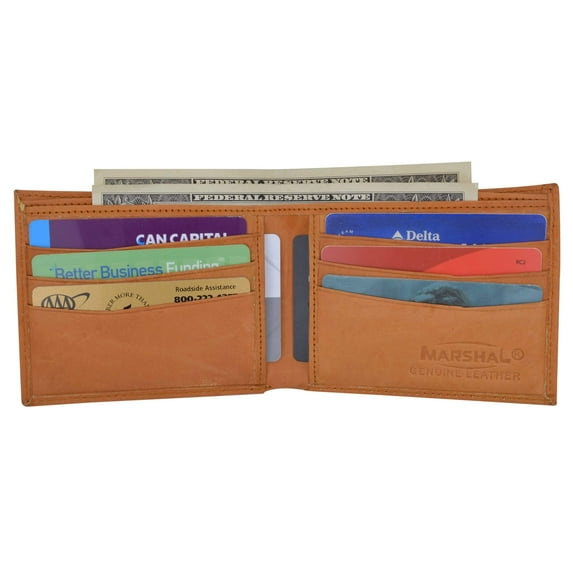 Mens Simple Classic Genuine Leather Bifold Wallet 58 CF