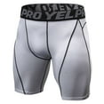 thumbnail image 1 of Mens Simple Exercise Tight Fitness Running Stretch Basketball Base Training Compression Pants Fitness Pants Short Pants White M, 1 of 4