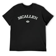 Mens Simple Mcallen 956 Graphic T-Shirt Black Small