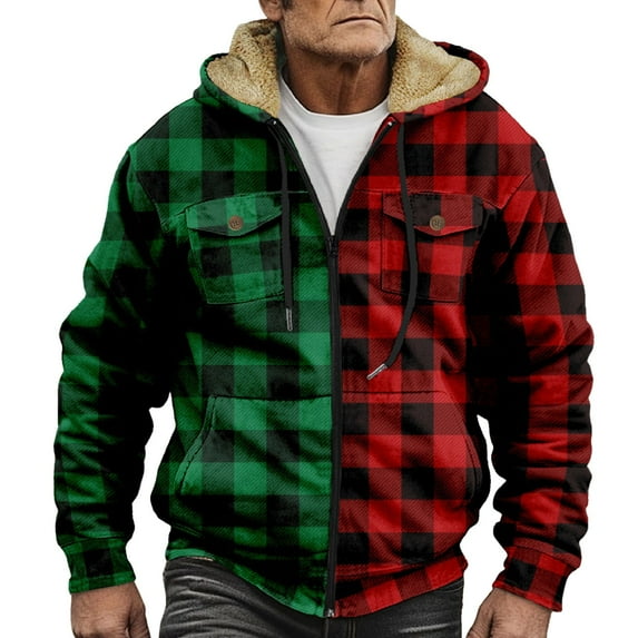 Mens Simple Plus Velvet Medium To Long Thick Coat Jacket In Autumn And Winter Zipper Velvet Sweater