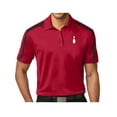 thumbnail image 1 of Mens Single Bowling Pin Premium Polo Shirt - RED, XL, 1 of 3