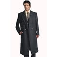 thumbnail image 1 of Mens Six Button Dark Grey Notch Lapel Fully Lined Long Coat, 1 of 1