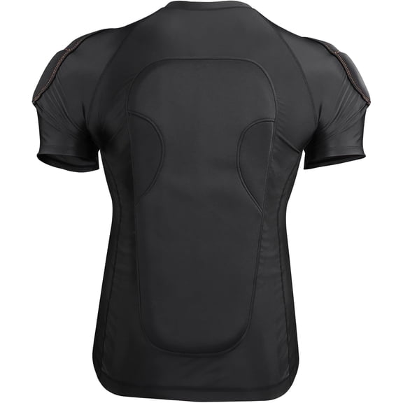 Mens Skating Padded Shirt for Snowboard Skiing Compression Shirt with Pads Chest Protector, Protective Whole Back Shoulder Adult Impact 3D Undershirt Heart Guard for Football Lacrosse