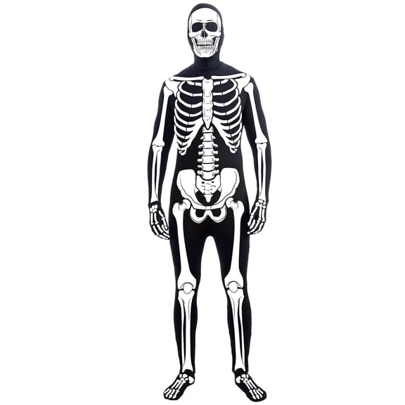 Mens Skeleton Man Skin Suit Costume