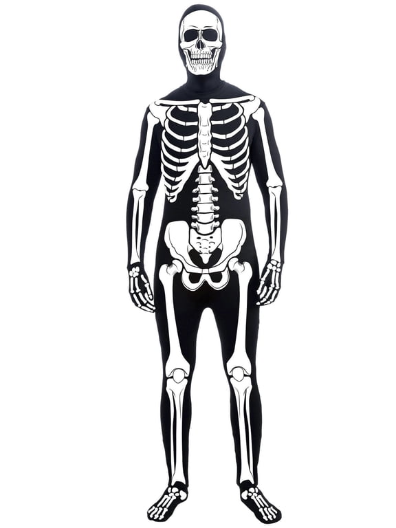 Mens Skeleton Man Skin Suit Costume