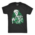 thumbnail image 1 of Mens Skeleton Overgrown Plants T Shirt Funny Death Nature Lovers Tee for Guys Graphic Tees, 1 of 9