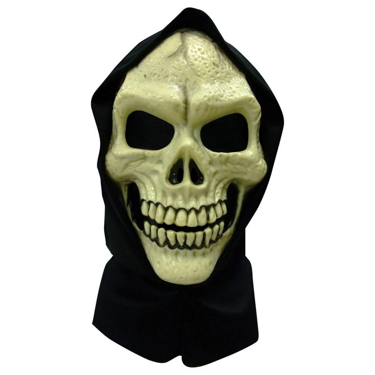 Mens Skull Hooded Mask PVC Plastic Masks Cardboard Male Halloween Costume Mens Skull Hooded Mask PVC Plastic Masks Cardboard Male Halloween Costume