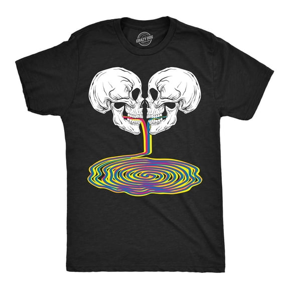 Mens Skull Rainbow Puddle Funny T Shirts Cool Graphic Tee for Men Graphic Tees