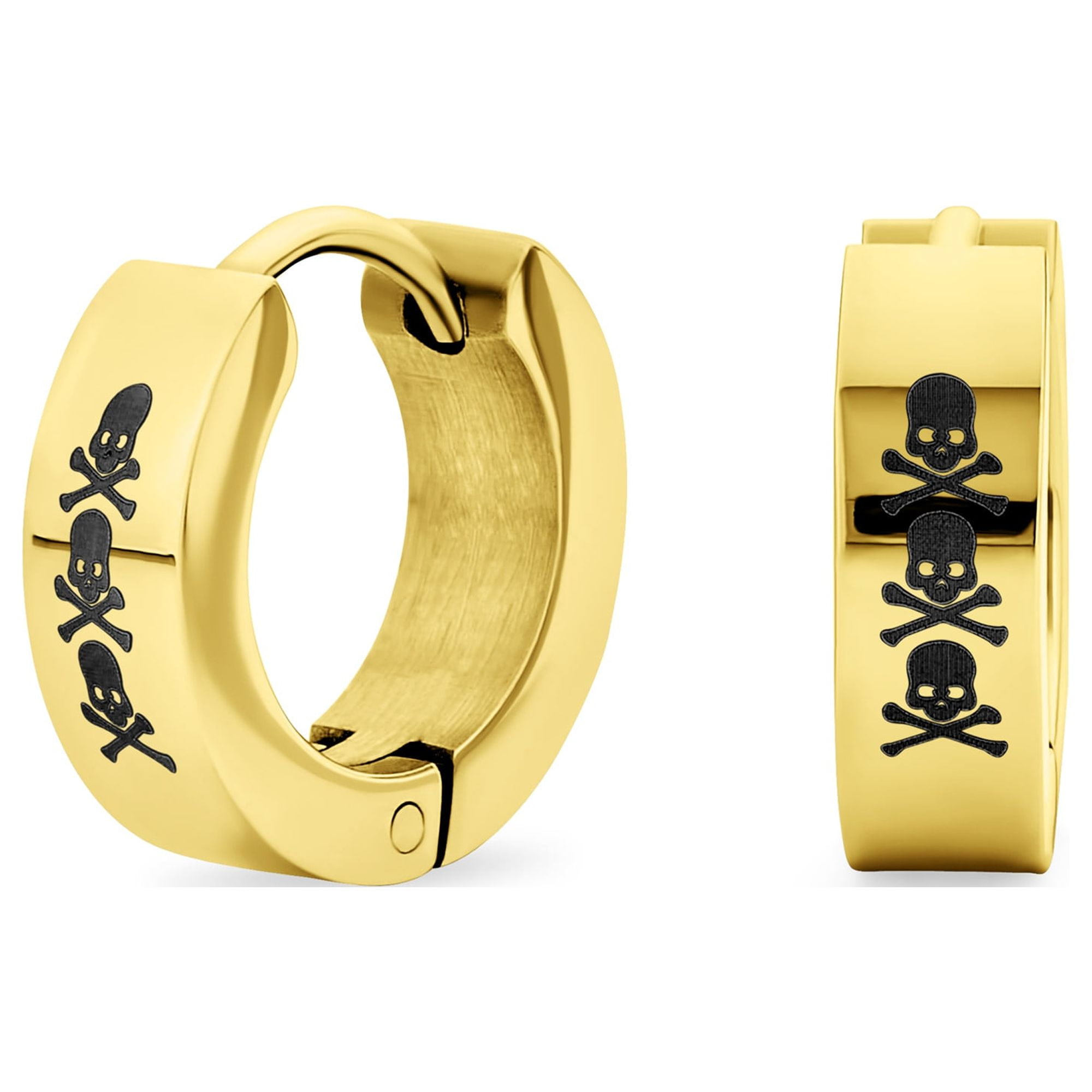 Mens skull hoop earrings sale
