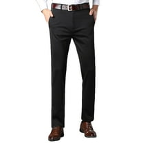 Mens Slacks Straight Leg Golf Pants Business Twill Tapered Dress Pants Casual Trousers Slacks with Slant Pockets